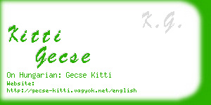 kitti gecse business card